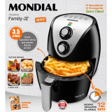 Fritadeira Elétrica Sem Óleo – Air Fryer Mondial AF-30 Family IV 3,5L Preta com Timer 220v