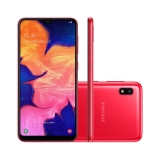 Smartphone Samsung Galaxy A10 32GB Vermelho Tela 6.2″ Câmera 13MP Selfie 5MP Dual Chip Android 9.0