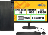 Computador Completo Intel Core i5 8GB SSD 256GB Monitor 17″ Hdmi Teclado e Mouse Strong Tech