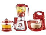 Kit Premium Inox Gourmet Red IV Mondial – com Liquidificador + Batedeira + Espremedor