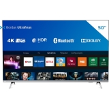 Smart TV LED 50” Philips 50PUG6654/78 Ultra HD 4k, Design sem Bordas HDR10+ Dolby Vision Dolby Atmos Bluetooth 3 HDMI 2 USB 60 HZ – Prata