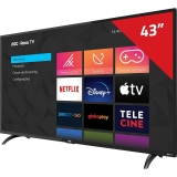 Smart TV AOC Roku LED 43” 43S5195/78 com Wi-Fi Full HD 3 HDMI 1 USB com Controle Remoto com atalhos Roku Mobile Miracast