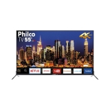Smart TV LED 55″ Philco PTV55Q50SNS Wi-Fi,USB, HDMI Preta com Conversor Digital Integrado