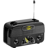 Radio Am/Fm Plastico Logo Batman Preto