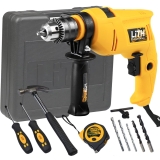 Jogo Furadeira de Impacto 1/2 Pol. 720W 127V Velocidade Variável e Reversível com Maleta e Acessórios – LITH-LT7002XS1