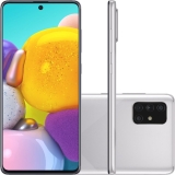 Smartphone Samsung Galaxy A71 Dual Chip Android Tela 6.7″ Octa-Core 2.2 GHz 128GB 4G Câmera Traseira 64MP + 12MP + 5MP + 5MP – Cinza