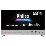 Smart TV LED 58″ UHD 4K Philco PTV58G71AGBLS Inteligência Artificial Google Assistente, Chromecast Built-In, Dolby Audio, HDR e Processador Quad-Core
