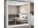 Guarda-roupa Casal 3 Portas Madesa – City 1056-3E com Espelho