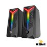 Caixa de Som Gamer KBM! GAMING CSG120, RGB, AUX, Drive de 45mm, RMS 10W – KGCSG120