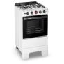 Fogão de Piso a Gás Esmaltec 4 Bocas Ideal Super Mesa Inox e Forno Limpa Fácil 50L – Branco