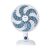 Ventilador de Mesa Mondial Maxis V30MXW 30cm 6 pás 3 velocidades 50W Branco / Azul – 110V