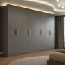 Guarda Roupa Casal 8 Portas 4 Gavetas Paris Espresso Móveis – Cinza