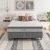 Cama Box Queen Size Herval Ômega com Pillow Top e Molas Ensacadas 60x158x198cm – Cinza/Branco