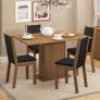 Conjunto Sala de Jantar Madesa Talita Mesa Tampo de Madeira com 4 Cadeiras – Marrom