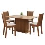 Conjunto Sala de Jantar Luana Mesa 4 Cadeiras Madesa – Marrom