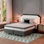 cama box com colchão queen sigma molas ensacadas (22x158x198) branco e cinza – Branco