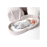 Berço Portátil Dican Chevron Cinza