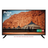 TV LED 32″ Philco Ptv32f10d HD com Receptor de Sinal de Tv Digital Integrado 2 HDMI 1 USB