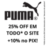Cupom de 25% de desconto em todo* site + 10% pagando com PIX na Puma