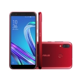 Smartphone Asus Zenfone Max M3 64GB Red 4G Tela 5.5 Pol. Câmera Dupla 13MP Selfie 5MP Dual Chip Android 9.0