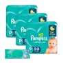 Kit de Fraldas Pampers Mega Confort Sec P – 100 Unidades + Lenço Umedecido Pampers Regular – 48 Unidades
