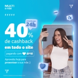 Todo o site da Multilaser com 40% de cashback pagando com AME + 20% com cupom