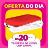 Travessa de Vidro com Tampa Retangular 41×6,5x26cm Pasabahce Borcam