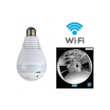 Câmera Lampada Led Wifi IP HD Panorâmica Única 360º Espião