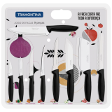 Conjunto de Facas Tramontina Plenus em Aço Inox e Polipropileno – 9 Peças