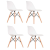 Conjunto Com 4 Cadeiras Charles Eames Branco