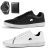 Kit 2 Pares Sapatênis Casual Sw Shoes Com Relógio e Carteira Branco e Preto