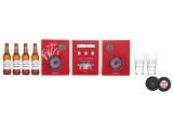 Kit Cerveja Budweiser Bud Box Lager 4 Unidades – 330ml com Copo e Porta Copo