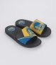Chinelo Slide Pump Emborrachado com Estampa NBA Rider Warriors