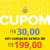 Cupom de R$ 30,00 em pedidos acima de R$ 199,00 no Mercado Livre
