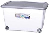 Organizadora 50L Branco Tampa Prata