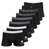 Kit com 8 Cuecas Boxer de Cotton 5.0 Preto – Polo Match