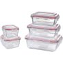 Conjunto de Potes de Vidro 5 Peças 370ml / 520ml / 640ml / 800ml / 1040ml – Casual Home