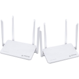 Kit Smart Roteador Mesh Wi-Fi Fast Positivo Casa Inteligente Cobertura De Até 400 M² Beamforming Suporta Até 128 Dispositivos Sem Pontos Cegos – Bivolt