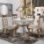 Conjunto Sala de Jantar 4 Cadeiras Cronos Siena Móveis Branco/Animale Bege