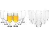 Kit Jogo de Taças de Vidro para Cerveja Floripa – 300ml + Jogo de Copos 400ml 12 Unidades Nadir