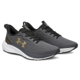 Tênis Masculino Under Armour Charged First Esportivo – Cinza+Dourado