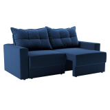 Sofá 3 Lugares Retrátil Lubeck Suede Azul Marinho 180 cm – Mobly