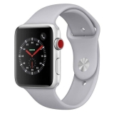 Apple Watch Series 3 Cellular, 42 mm, Alumínio Prata, Pulseira Esportiva Névoa e Fecho Clássico – MQ