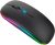Mouse Sem Fio Bluetooth USB Recarregável com Iluminação RGB, Sensor Ajustável e Design Ergonômico – Preto