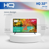 TV LED 32 hq HD com Conversor Digital Externo 2 hdmi 2 USB e Design Slim