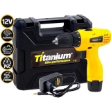 Furadeira parafusadeira bivolt com 01 bateria e 01 carregador – Titanium
