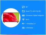 Smart TV DLED 39” Cobia CTV39FHDSM – Wi-Fi 2 HDMI 1 USB