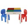 Mesa Didática Infantil Colorida com Organizadores e Duas Cadeiras – brink+