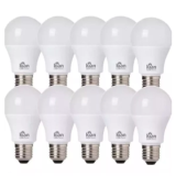 Kit 10 Lâmpada Bulbo Led 9w Branco Frio 6500k Bivolt E27