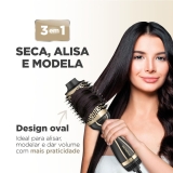 Escova Secadora Mondial Black Gold Argan ES-15 1200W Preta – Bivolt